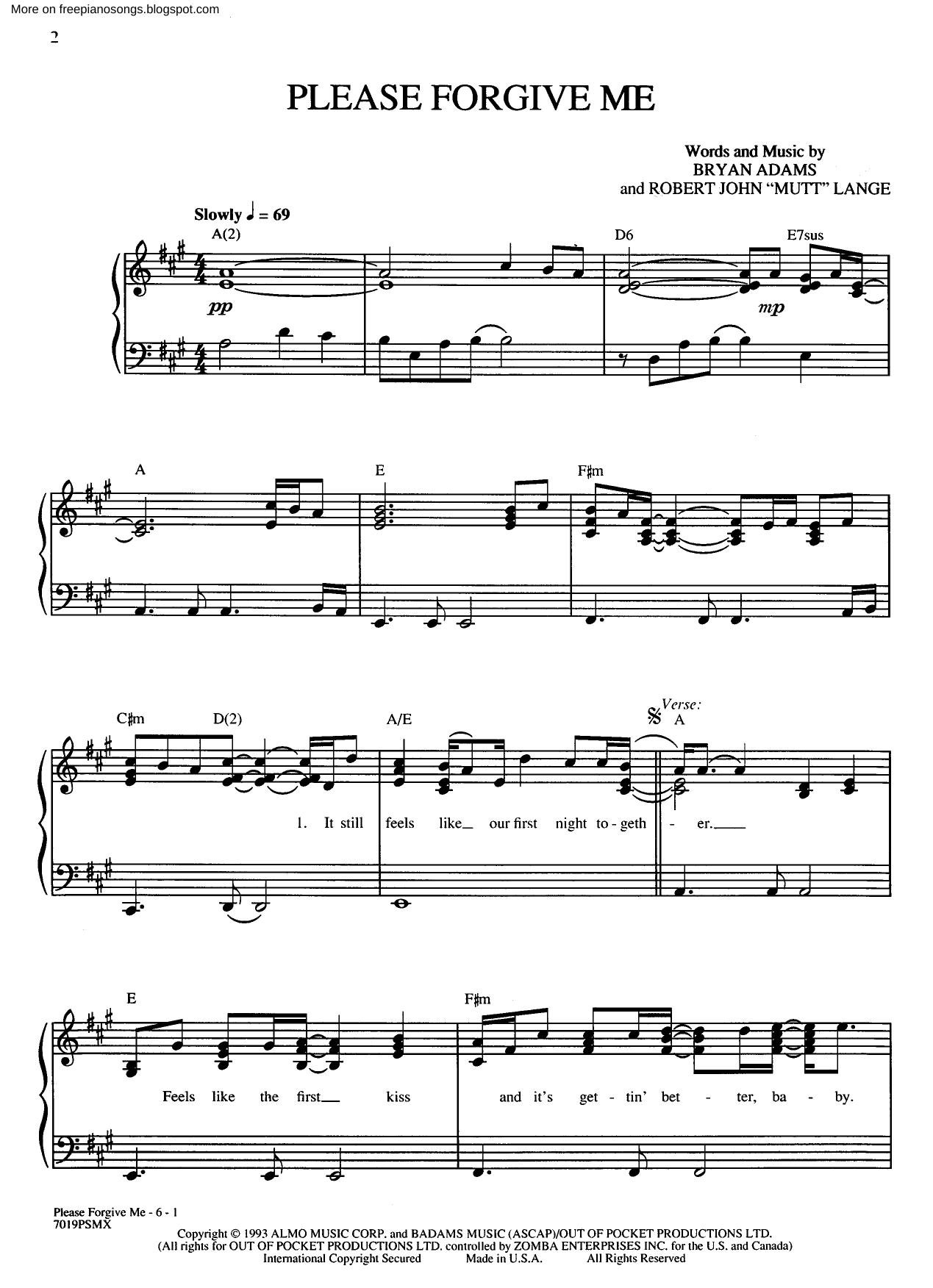 Please Forgive Me by Bryan Adams