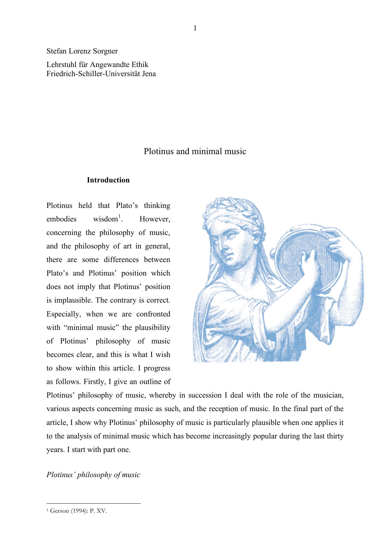 Plotinus And Minimal Music by Unknown