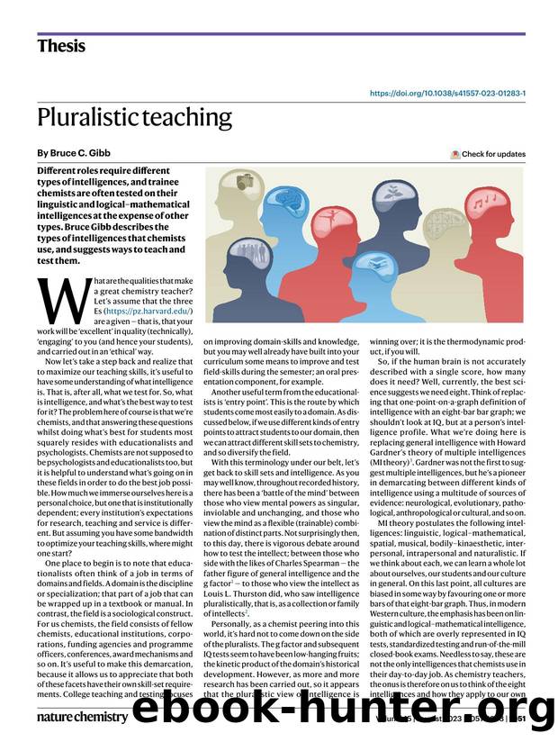 Pluralistic teaching by Bruce C. Gibb