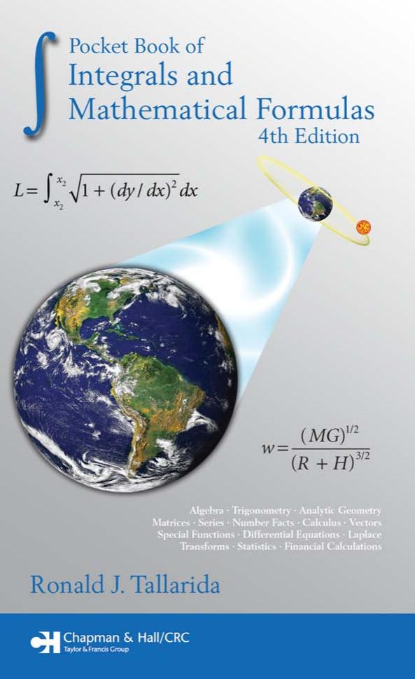 Pocket Book of Integrals and Mathematical Formulas by Tallarida Ronald J