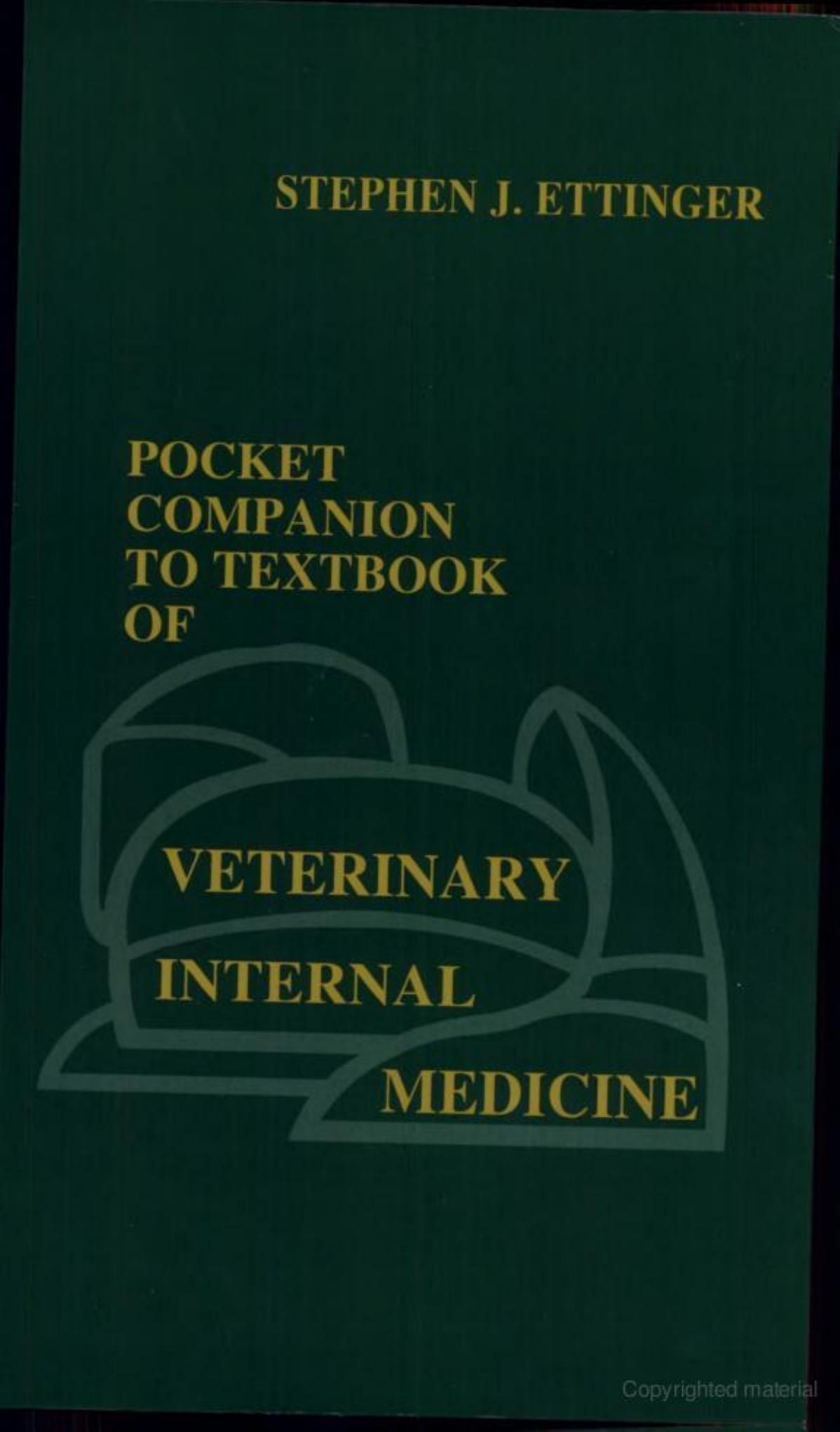Pocket Companion to Textbook of Veterinary Internal Medicine by Stephen J. Ettinger