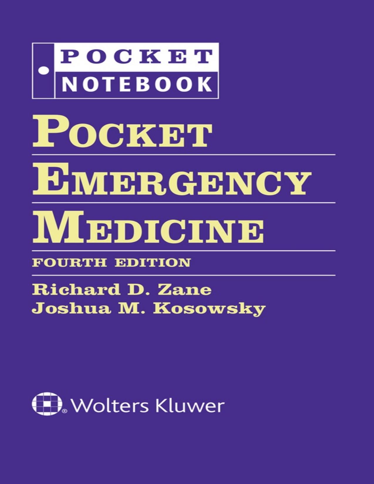 Pocket Emergency Medicine by Richard M. Zaner