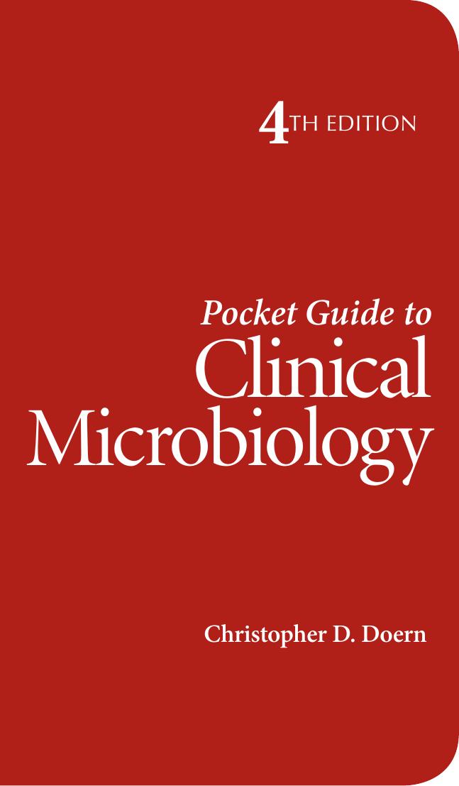 Pocket Guide to Clinical Microbiology 4e by Christopher D. Doern PhD D(ABMM)