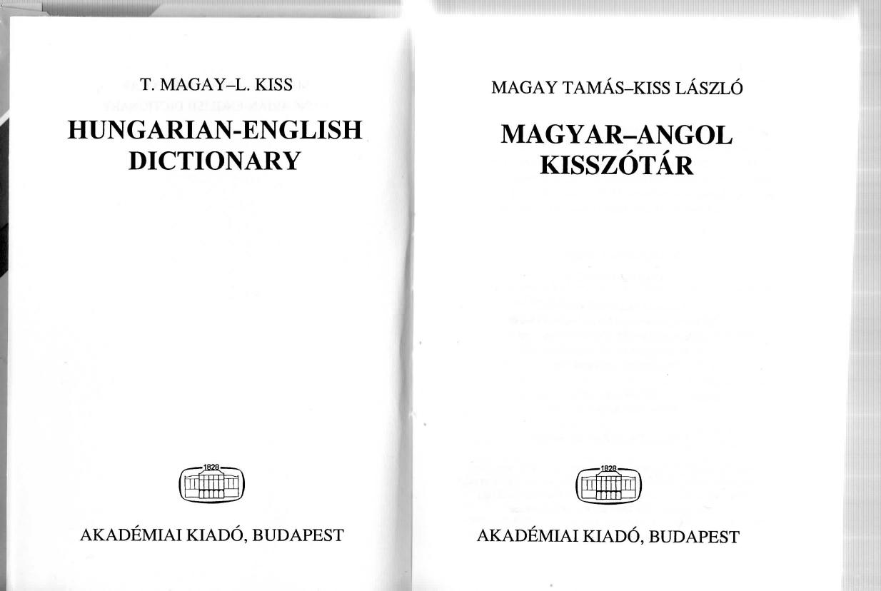 Pocket Hungarian-English Dictionary by Unknow