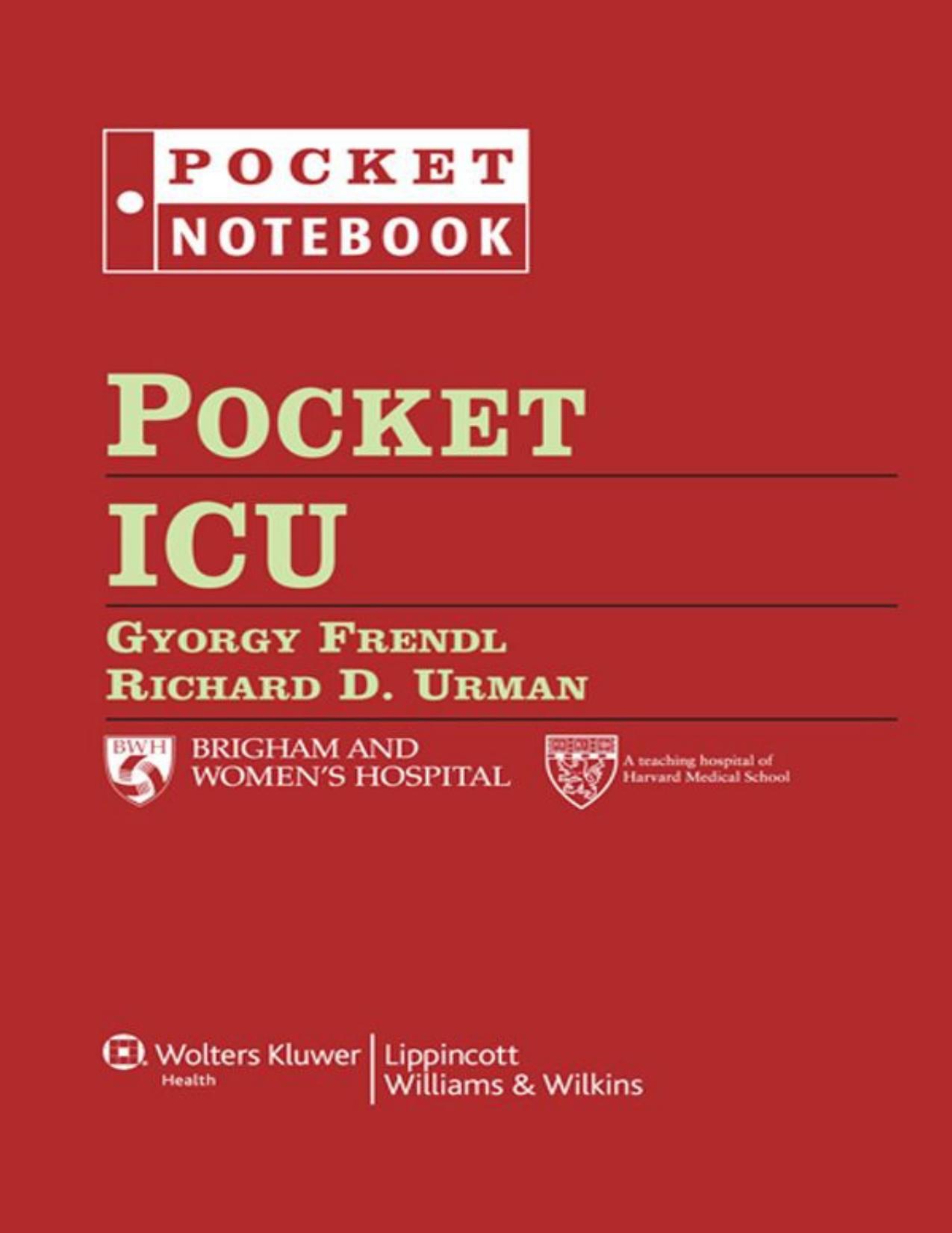 Pocket ICU by Gyorgy & Urman Frendl & Richard D. Urman