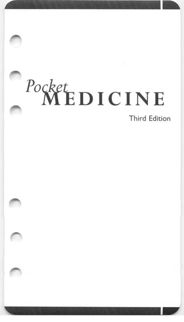 Pocket Medicine: The Massachusetts General Hospital Handbook of Internal Medicine by Marc S. Sabatine