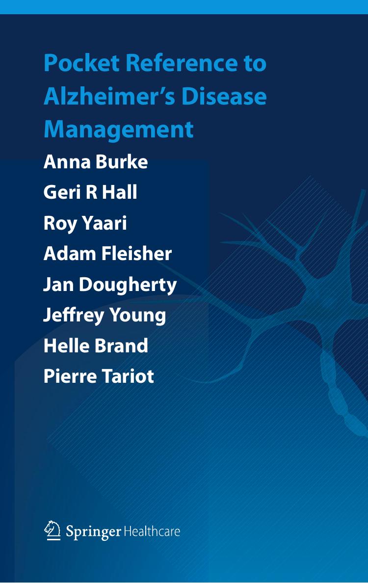 Pocket Reference to Alzheimer's Disease Management by unknow