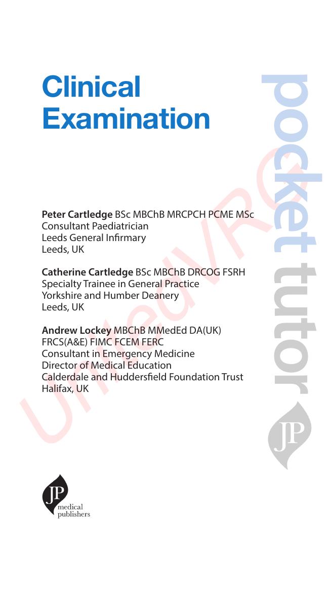 Pocket Tutor Clinical Examination (2014) [PDF] [UnitedVRG] by Unknown