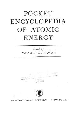 Pocket encyclopedia of atomic energy by Frank Gaynor