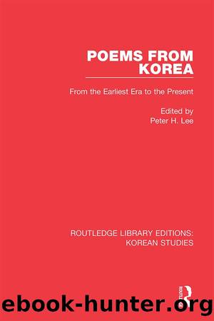Poems from Korea by Peter H. Lee