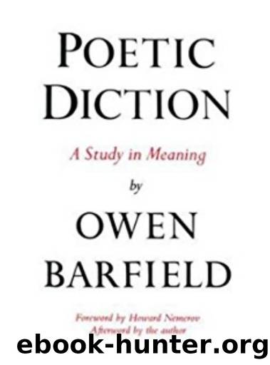 Poetic Diction: A Study in Meaning by Owen Barfield