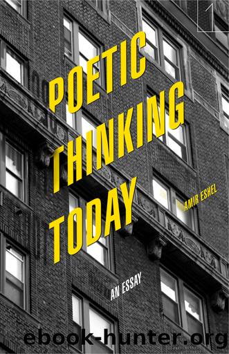 Poetic Thinking Today by Eshel Amir;