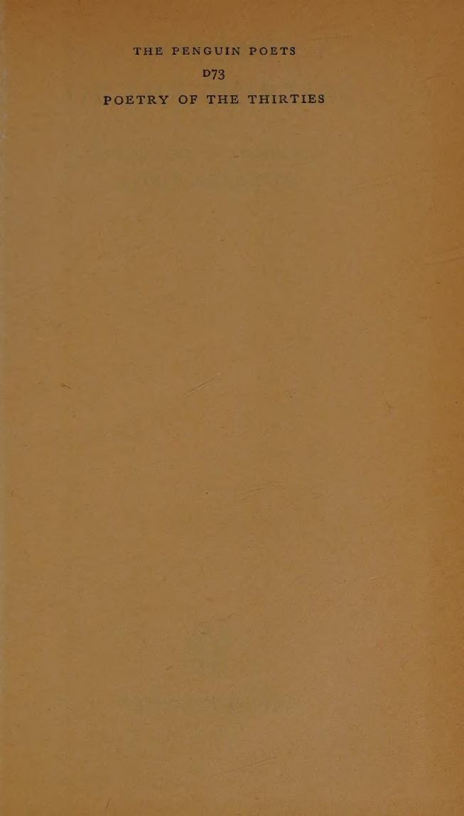 Poetry of the Thirties by Robin Skelton