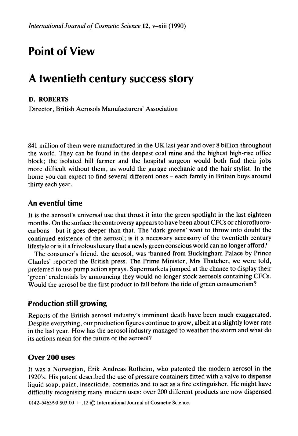 Point of View A twentieth century success story by Unknown
