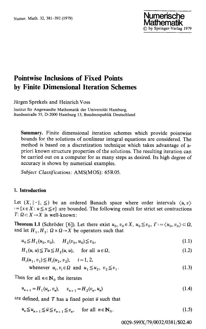 Pointwise inclusions of fixed points by finite dimensional iteration schemes by Unknown