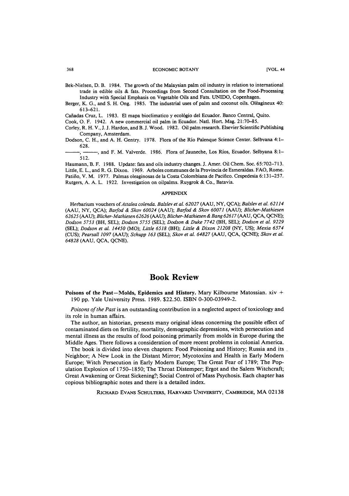 Poisons of the past—Molds, epidemics and history. Mary Kilbourne Matossian by Unknown