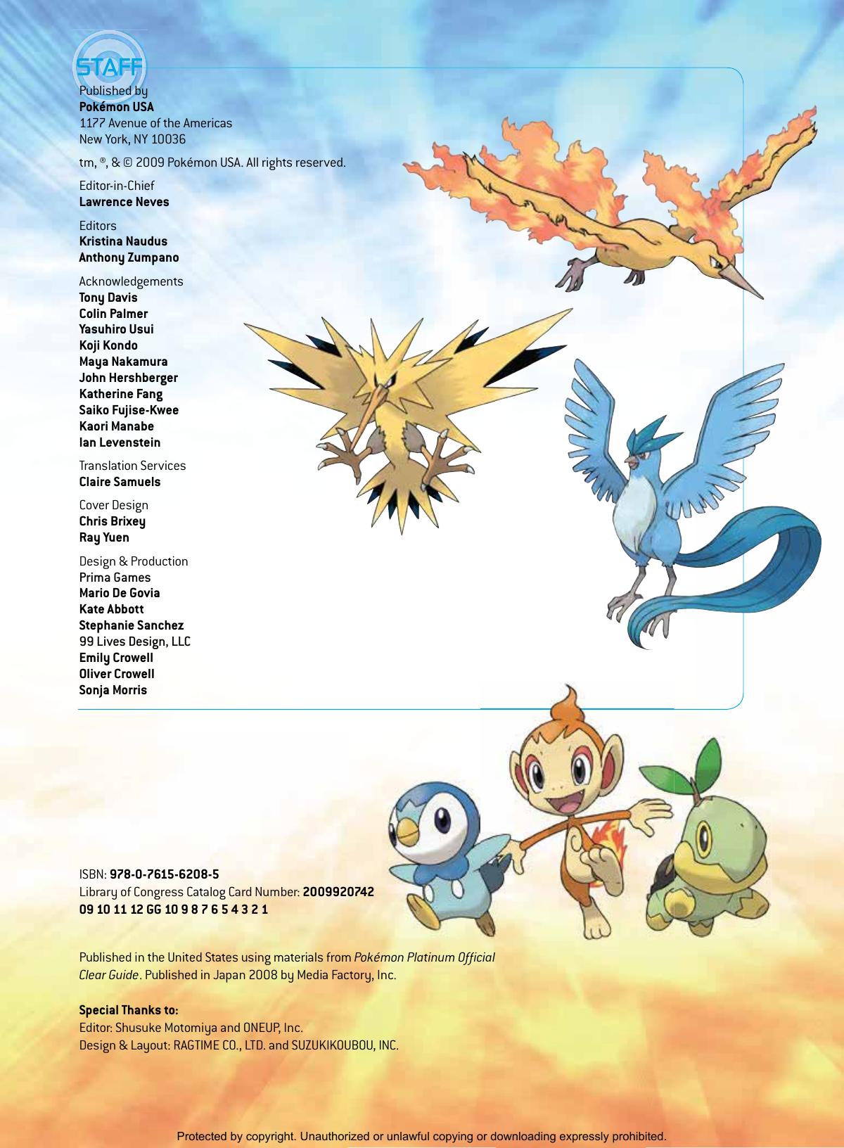 Pokemon Platinum Prima Guide by Unknown