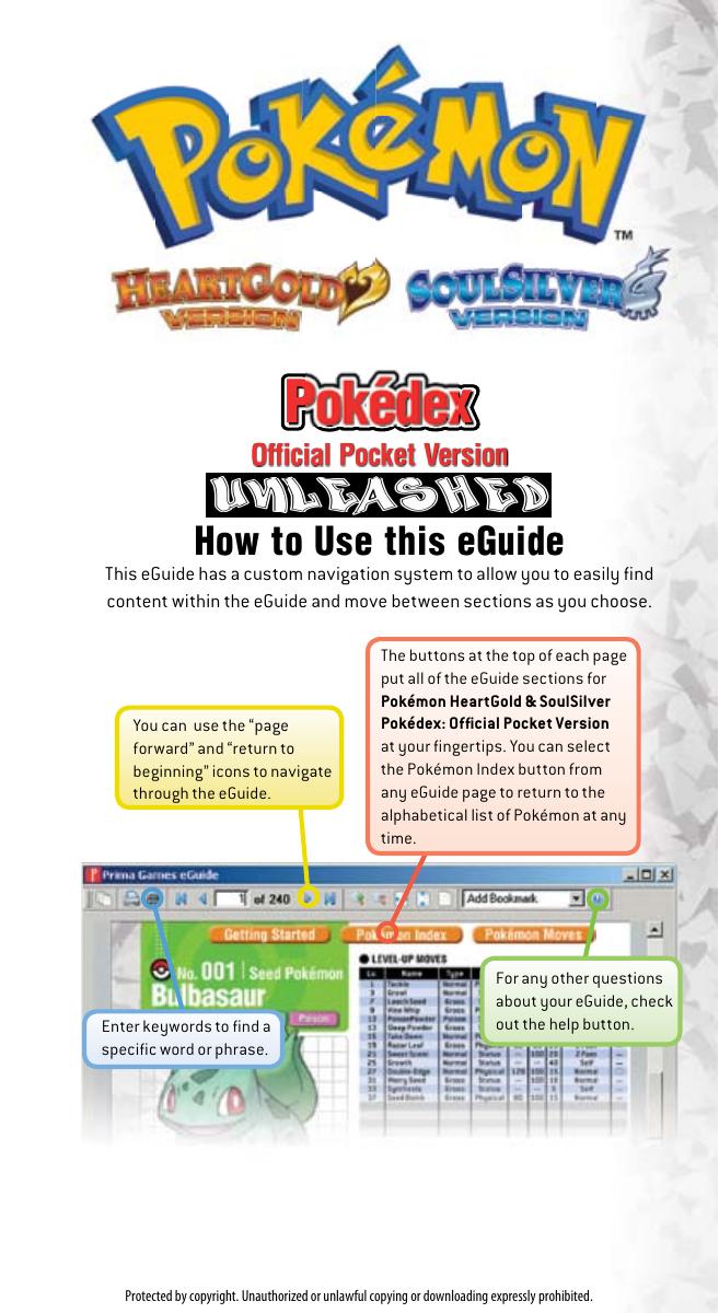 Pokemon Pocket Pokedex (HeartGold&SoulSilver) Prima Official Guide by Unknown