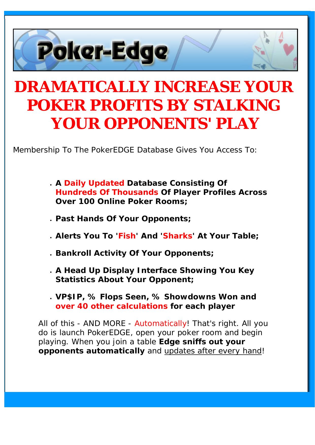 Poker Edge - Poker Software. by Best of Kuszter's Collection