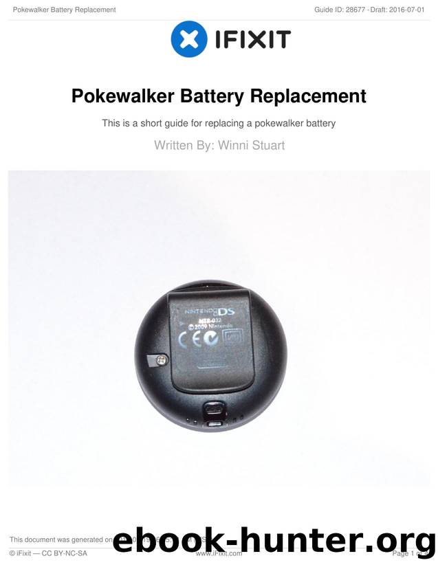 Pokewalker Battery Replacement by Unknown