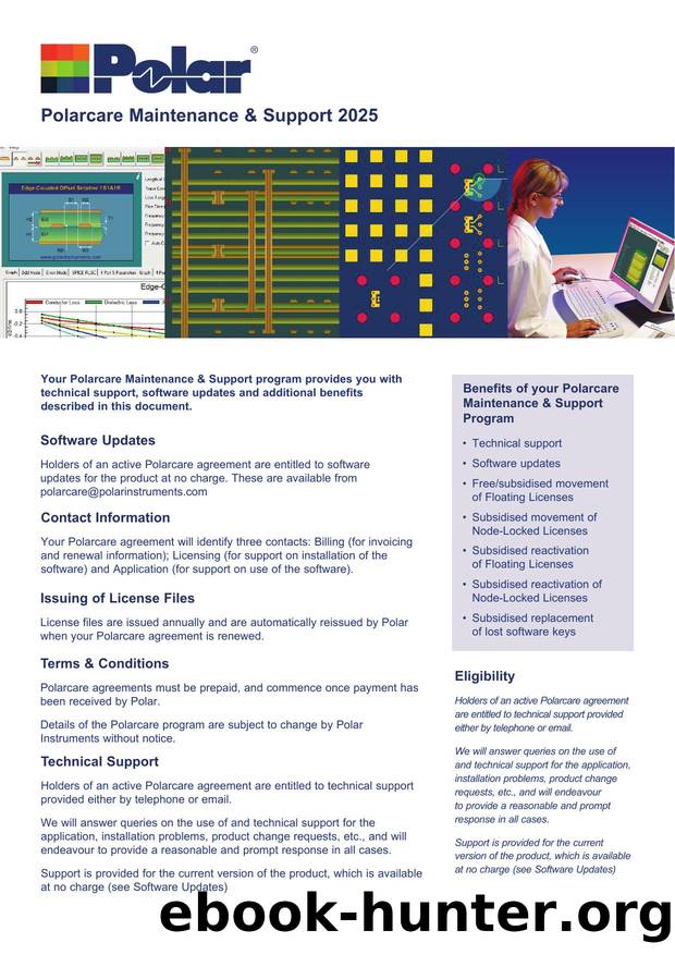 Polarcare maintenence and support brochure by Polar Instruments Ltd