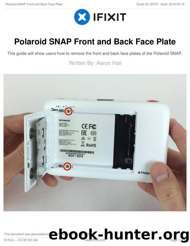 Polaroid SNAP Front and Back Face Plate by Unknown