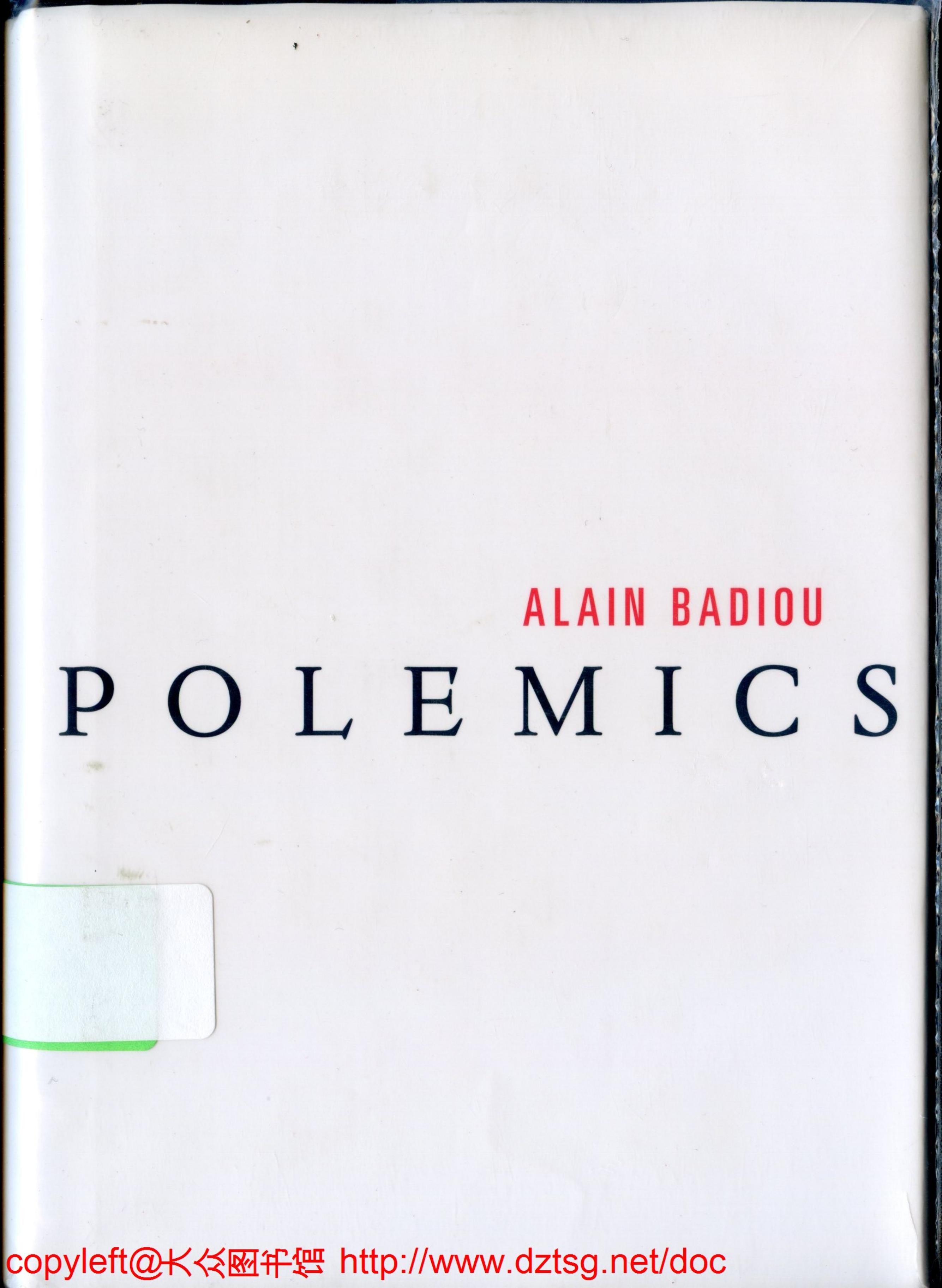 Polemics by Alain Badiou