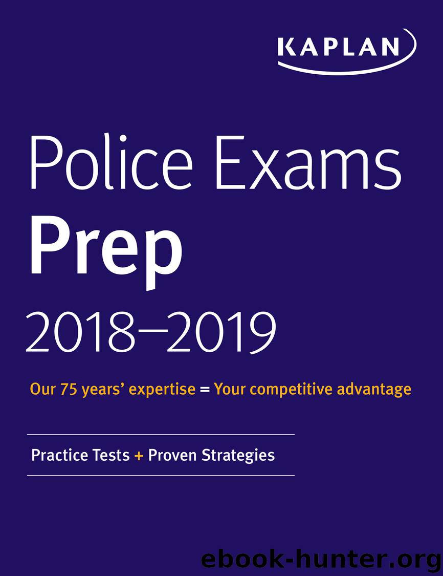 Police Exams Prep 2018-2019 by Kaplan Test Prep