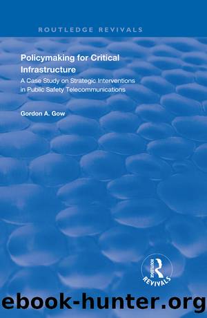 Policymaking for Critical Infrastructure by Gordon A. Gow