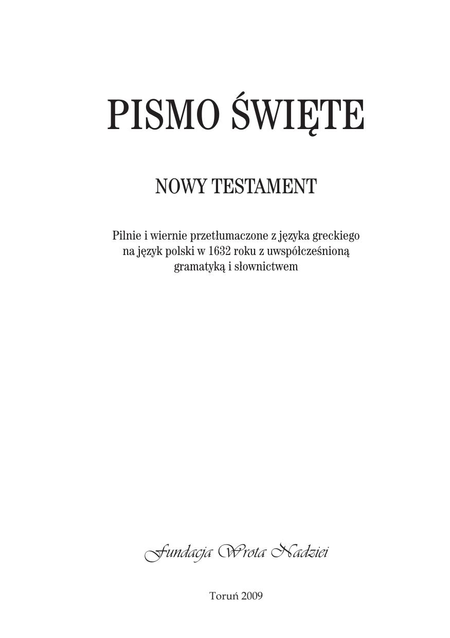 Polish Bible by New Testament