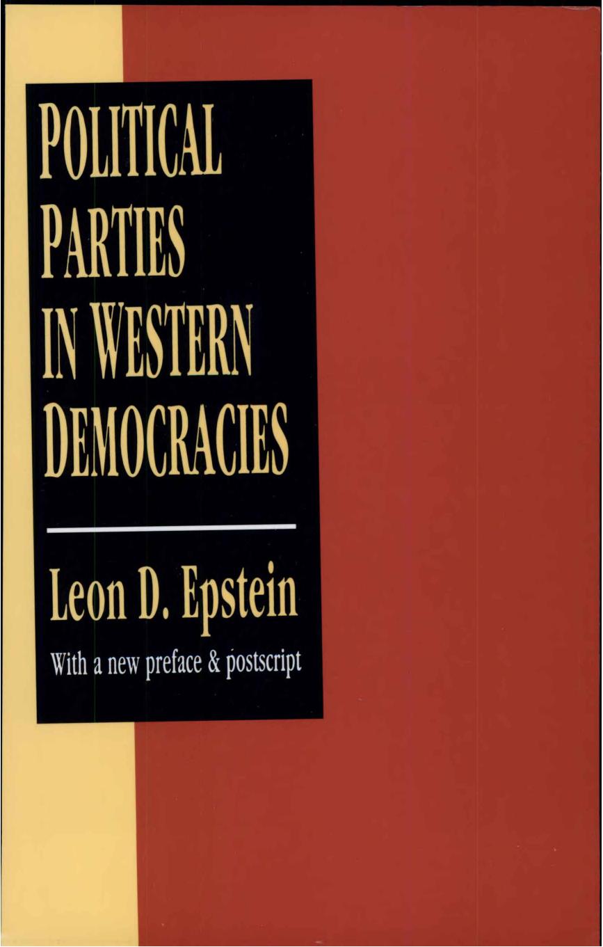Political Parties in Western Democracies by Leon D. Epstein