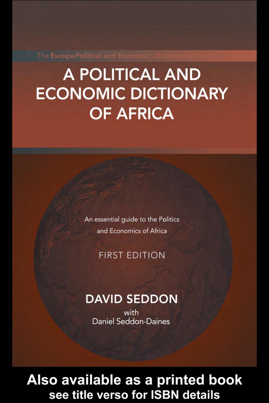 Political and Economic Dictionary of Africa by Leo Zeilig (Editor)
