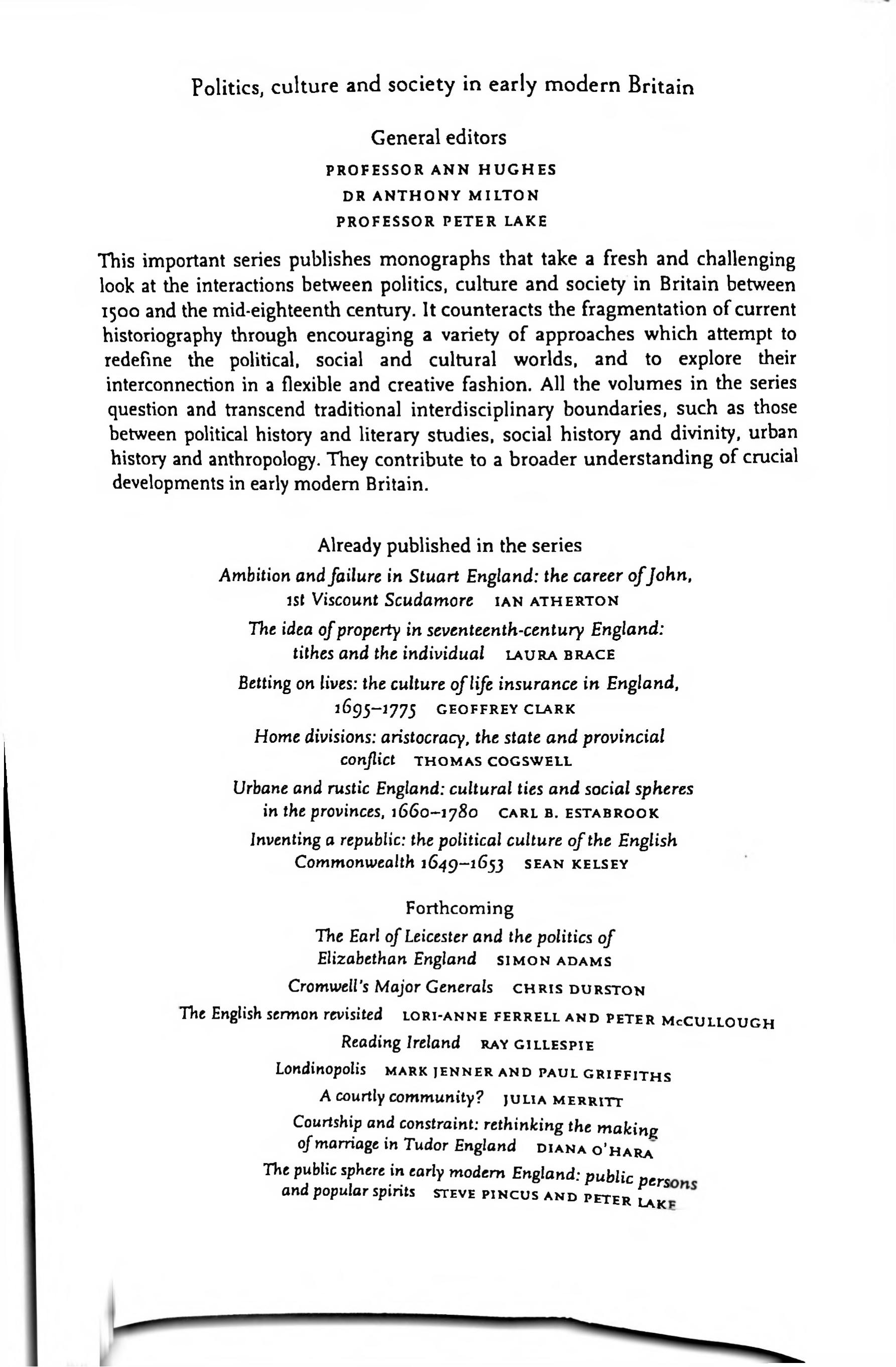 Political passions: Gender, the family and political argument in England, 1680â1714 (Politics, Culture and Society in Early Modern Britain) by Rachel Weil
