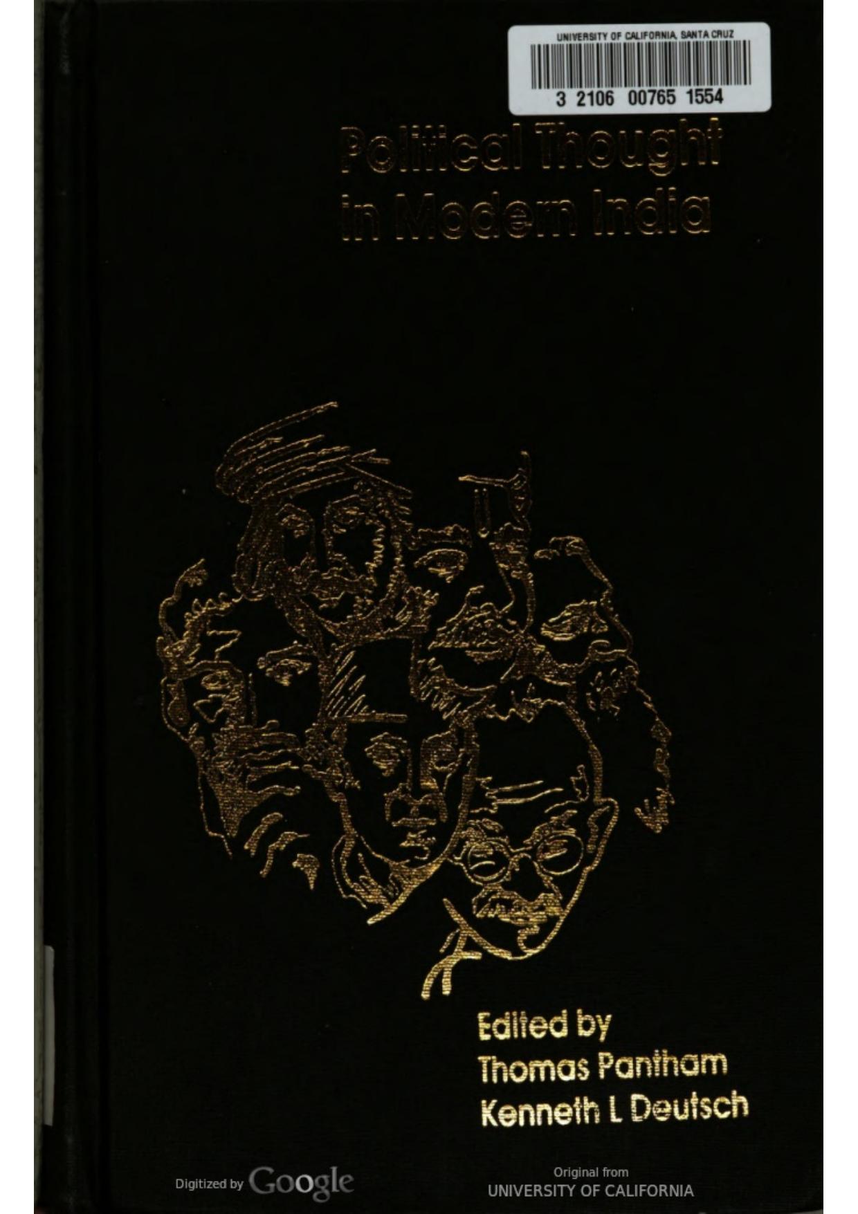 Political thought in modern India by Kenneth L. Deutsch; Thomas Pantham