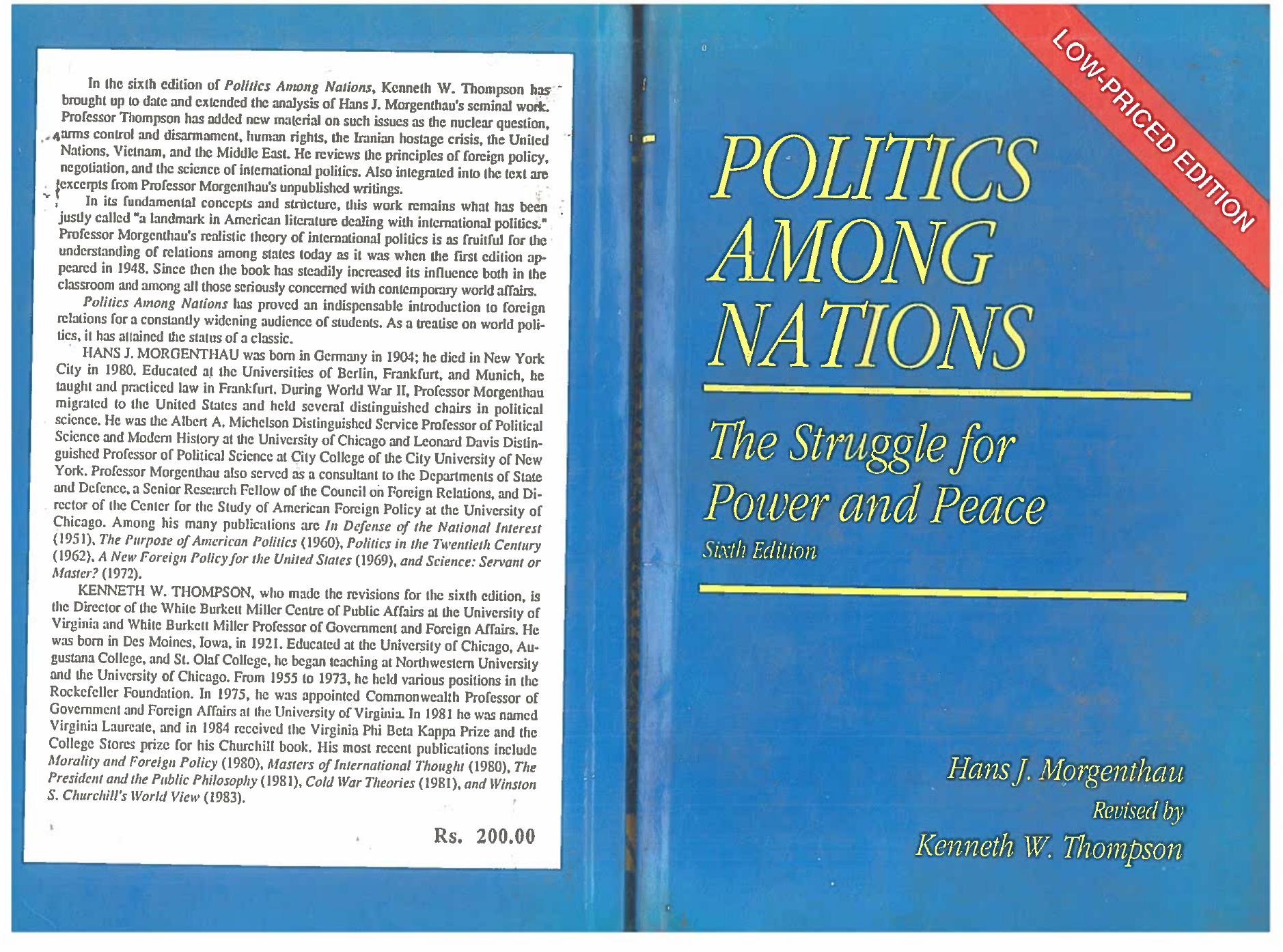 Politics Among Nations by Hans J. Morgenthau