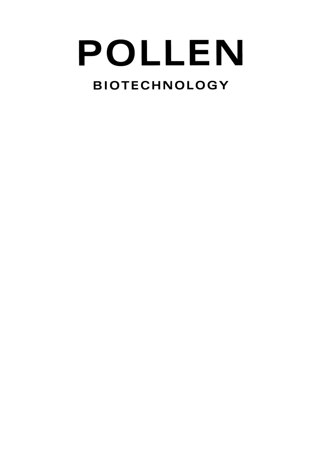 Pollen Biotechnology: Gene Expression and Allergen Characterization by James D. Astwood Robert D. Hill (auth.) Shyam S. Mohapatra R. Bruce Knox (eds.)
