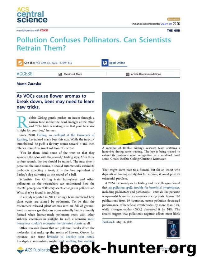 Pollution Confuses Pollinators. Can Scientists Retrain Them? by Marta Zaraska
