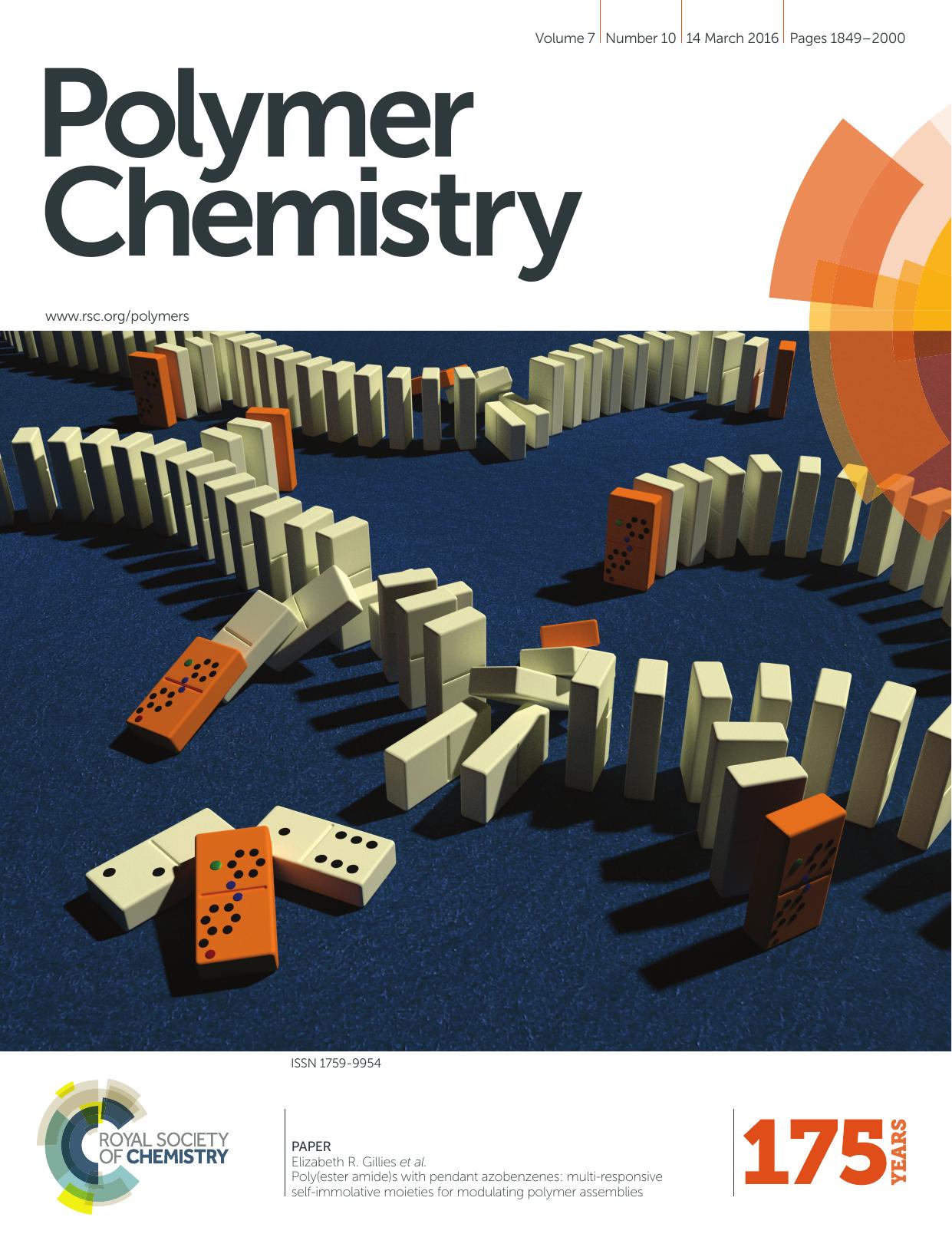 Poly(ester amide)s with pendant azobenzenes: multi-responsive self-immolative moieties for modulating polymer assemblies by Andrew D. Wong Alexander L. Prinzen Elizabeth R. Gillies