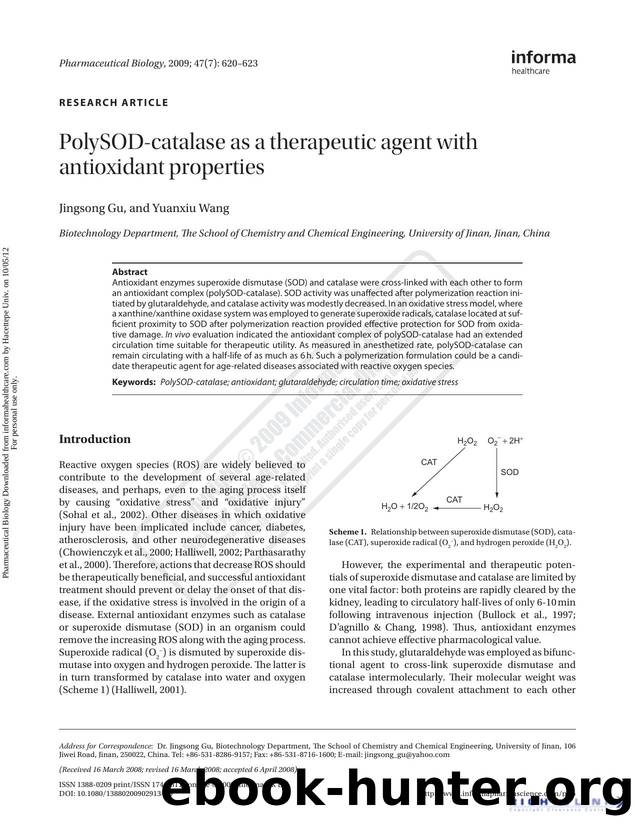 PolySOD-catalase as a therapeutic agent with antioxidant properties by Jingsong Gu & Yuanxiu Wang