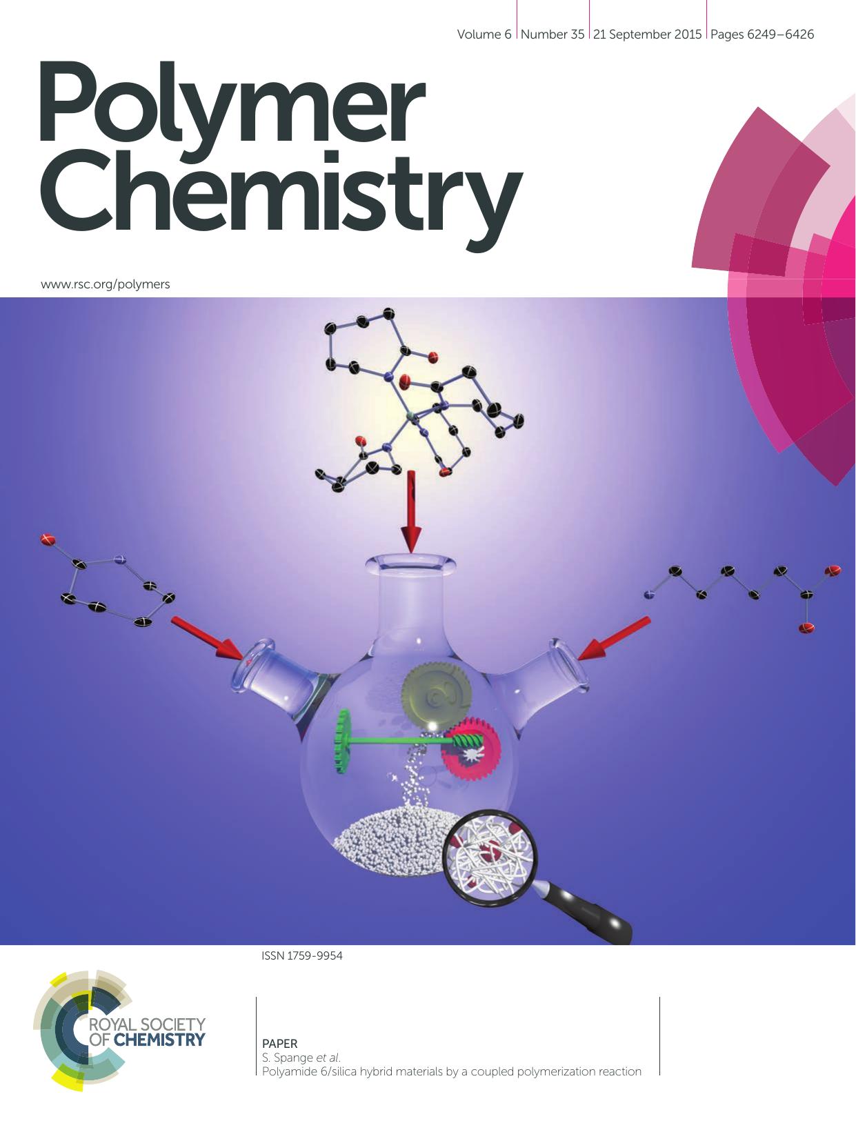 Polyamide 6silica hybrid materials by a coupled polymerization reaction by L. Kaßner K. Nagel R.-E. Grützner M. Korb T. Rüffer H. Lang S. Spange