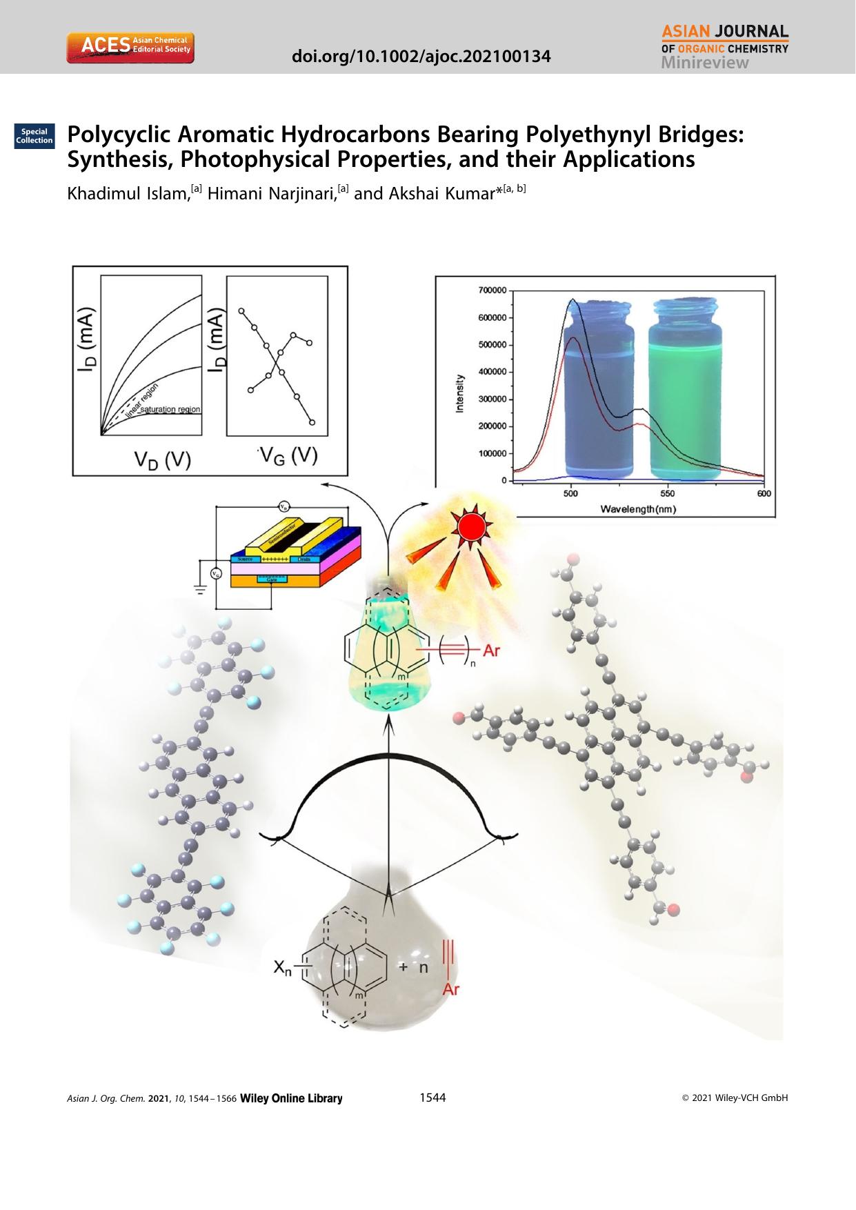 Polycyclic Aromatic Hydrocarbons Bearing Polyethynyl Bridges: Synthesis, Photophysical Properties, and their Applications by Unknown