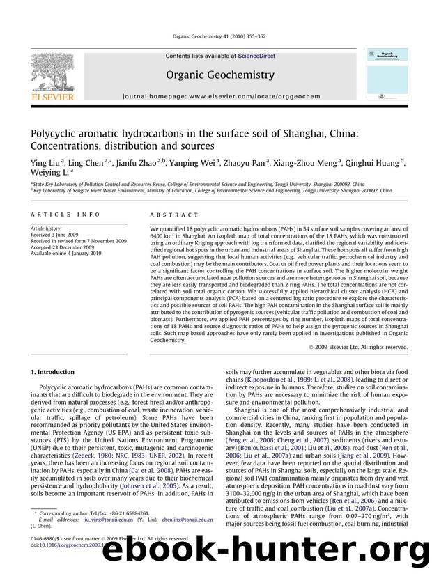 Polycyclic aromatic hydrocarbons in the surface soil of Shanghai, China: Concentrations, distribution and sources by unknow