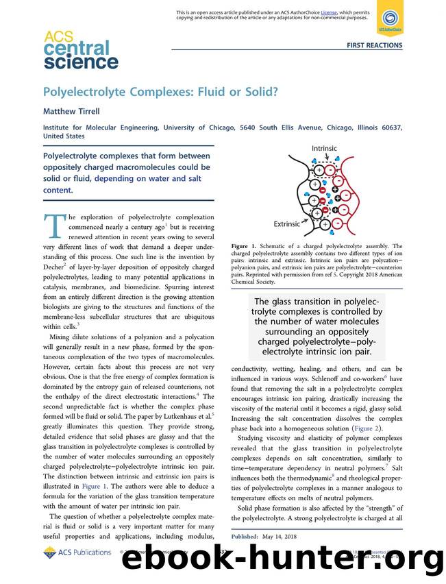 Polyelectrolyte Complexes: Fluid or Solid? by Matthew Tirrell