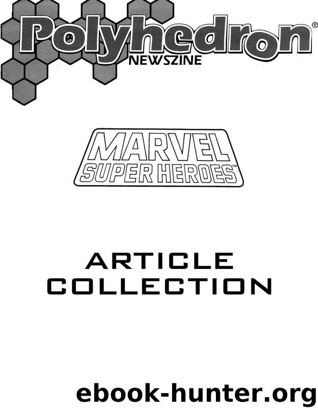 Polyhedron Marvel Super Heroes Article Collection by TSR Inc