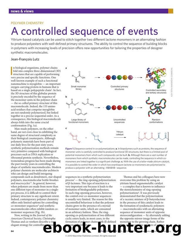 Polymer chemistry: A controlled sequence of events by Jean-François Lutz