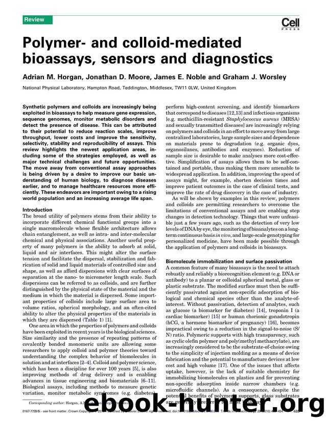 Polymer- and colloid-mediated bioassays, sensors and diagnostics by Adrian M. Horgan