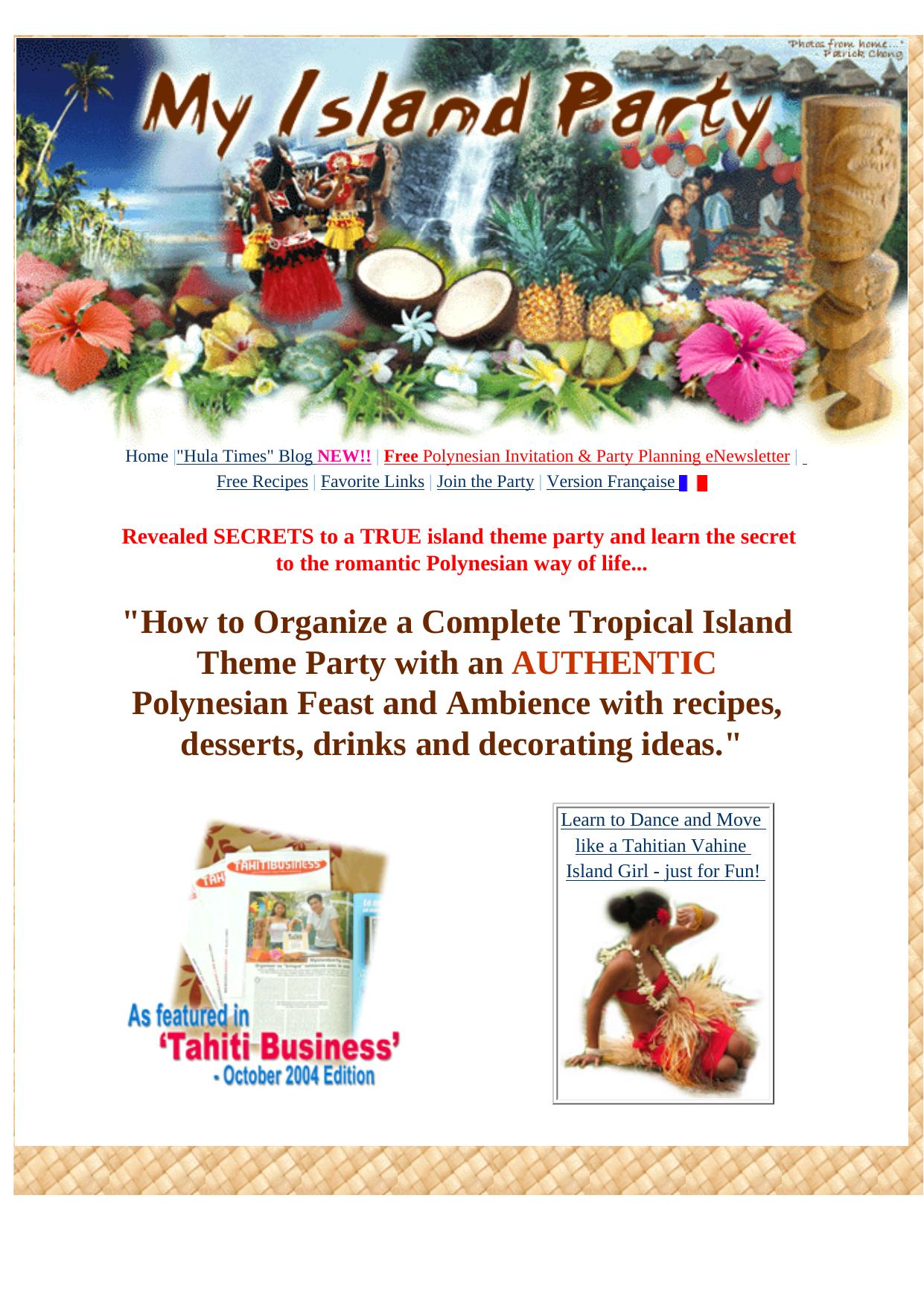 Polynesian Tropical Island Theme Party & Luau. by Best of Kuszter's Collection