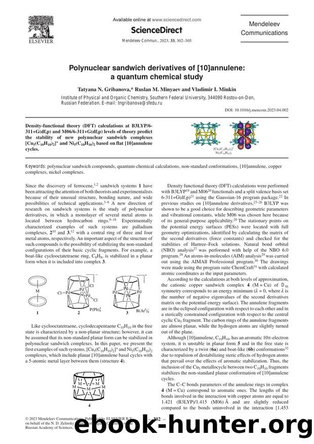 Polynuclear sandwich derivatives of [10]annulene: A quantum chemical study by Tatyana N. Gribanova & Ruslan M. Minyaev & Vladimir I. Minkin