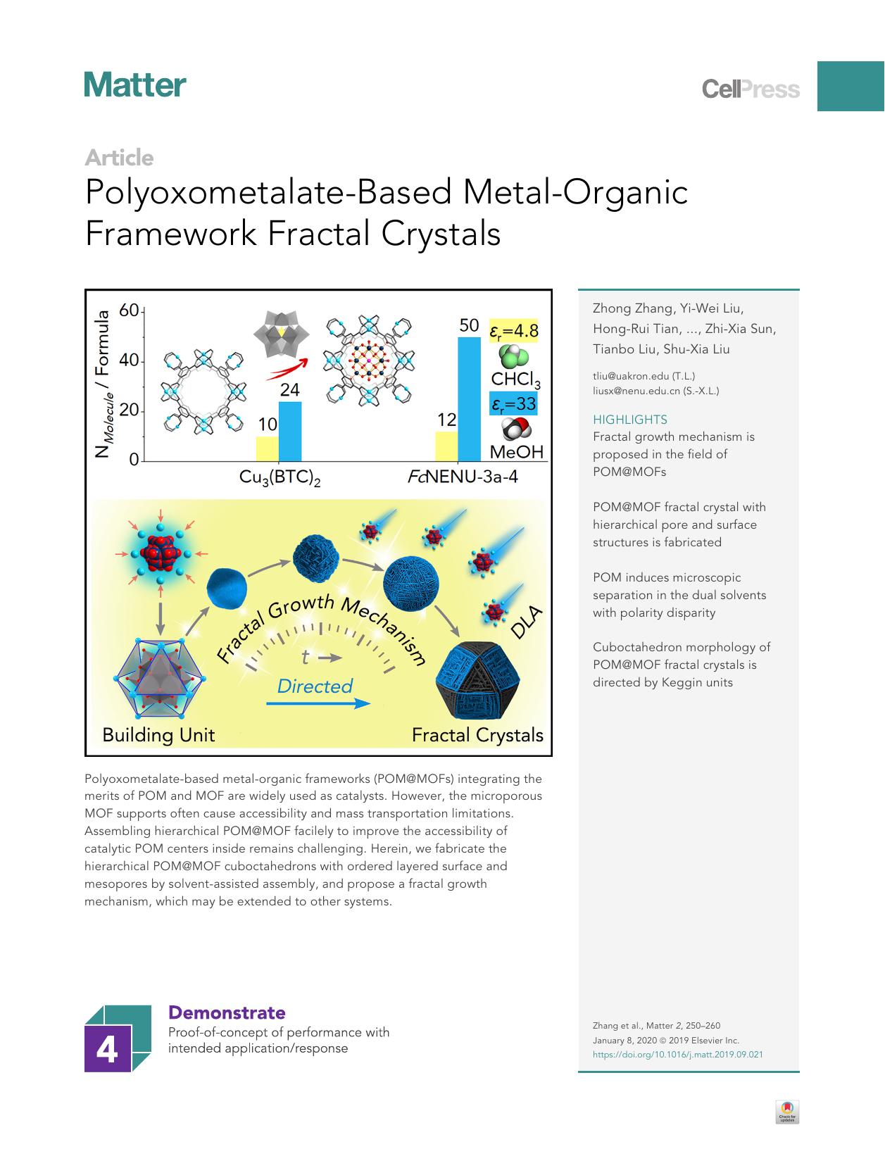 Polyoxometalate-Based Metal-Organic Framework Fractal Crystals by unknow