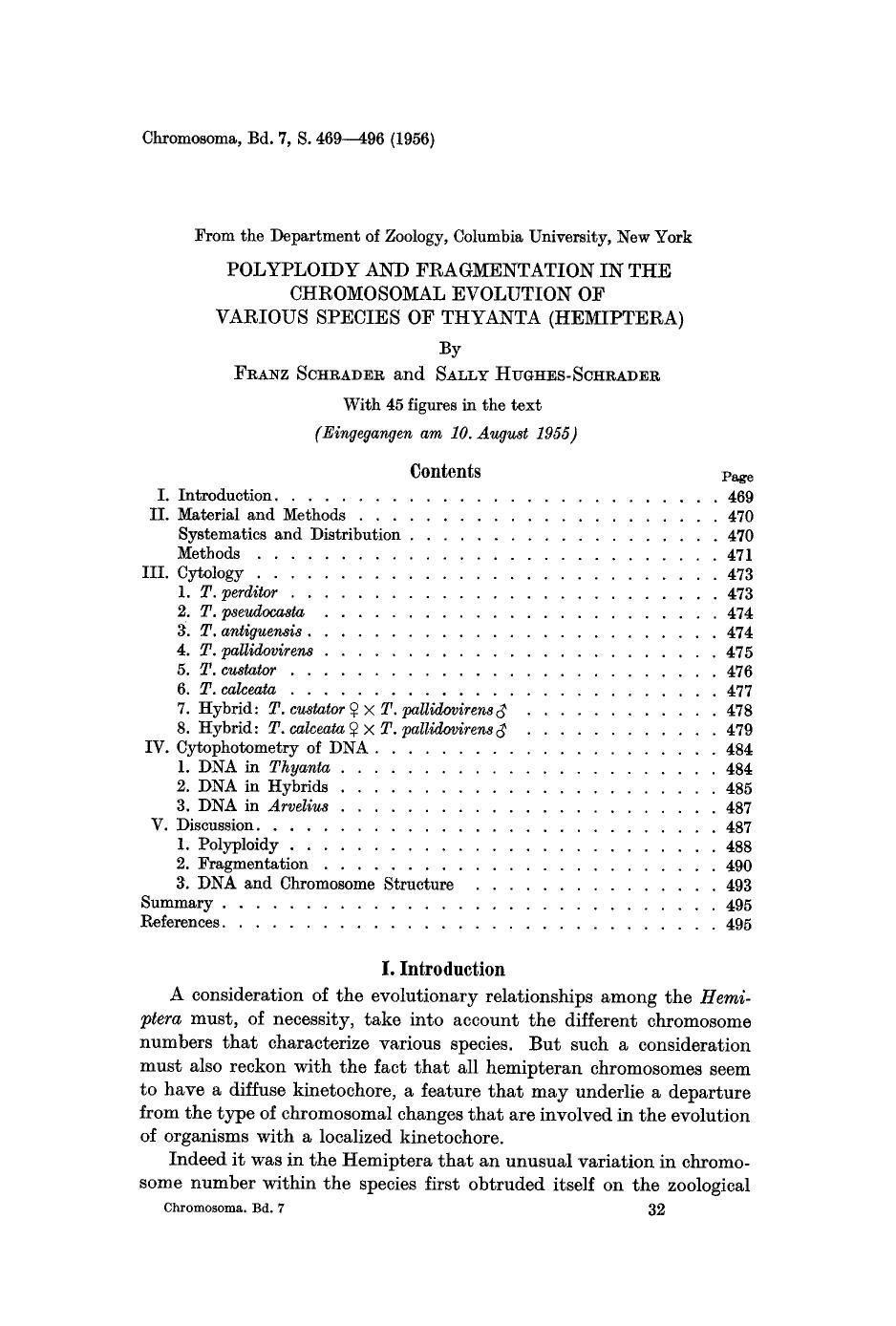 Polyploidy and fragmentation in the chromosomal evolution of various species of Thyanta (Hemiptera) by Unknown